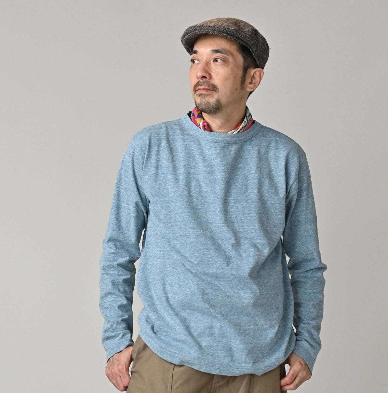 45R 45 Star 908 Long Sleeve T-shirt (Top-dyed)