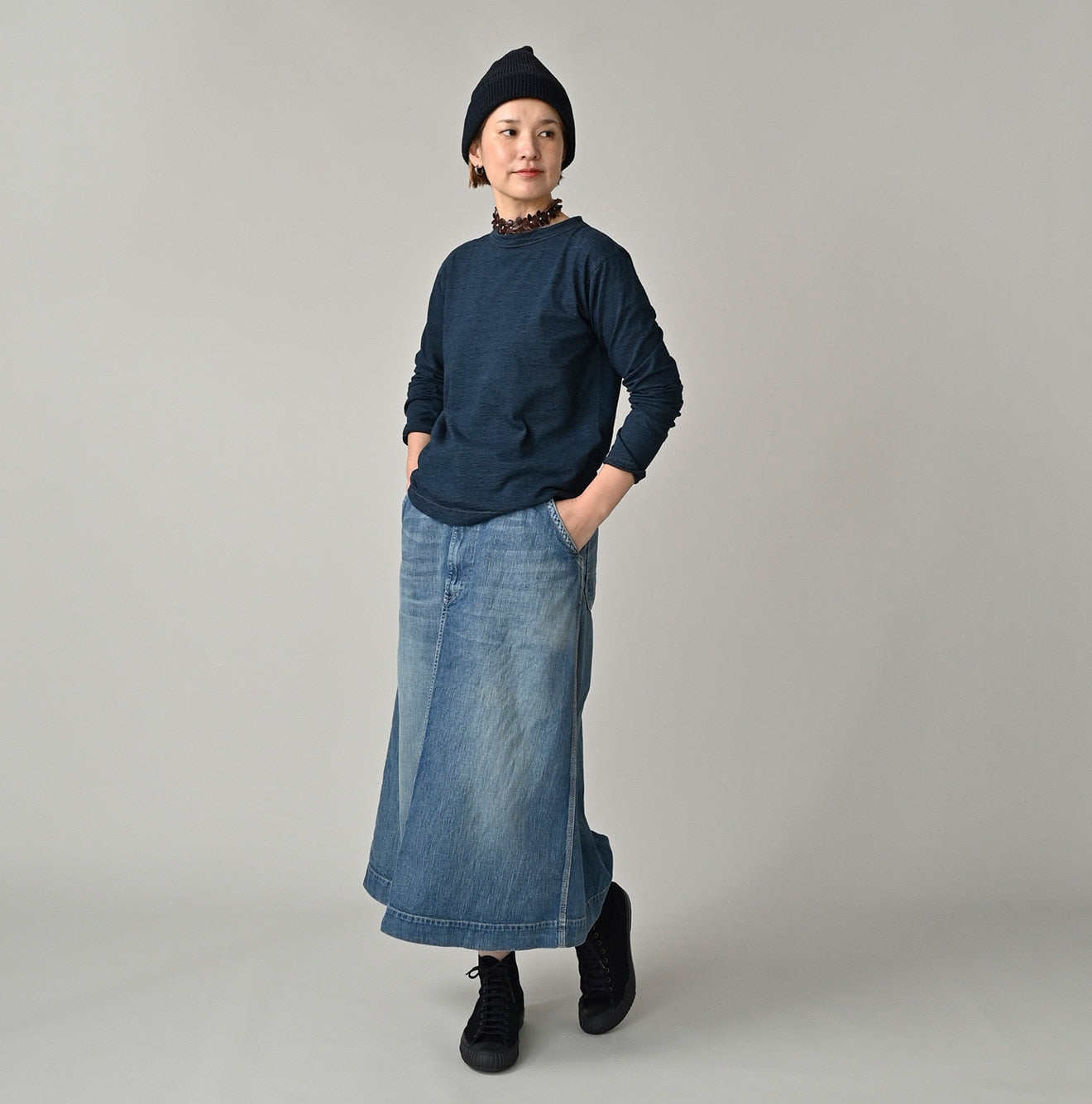 45R Indigo 45 Star 908 Long Sleeve T-shirt - Image 2