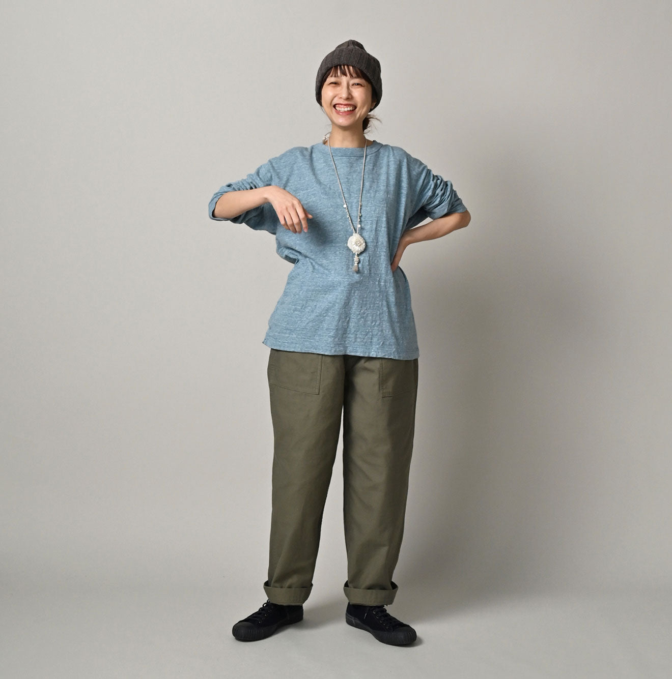 45R Ocean 908 Long Sleeve T-shirt (Top-dyed yarn) - Image 6