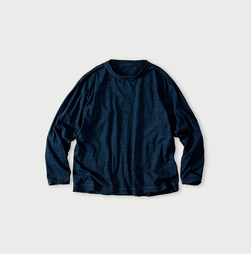 45R Indigo Ocean 908 Long Sleeve T-shirt Distressed - Image 1