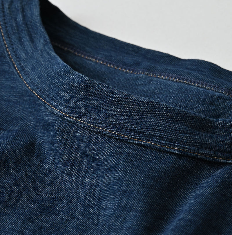 45R Indigo Ocean 908 Long Sleeve T-shirt Distressed