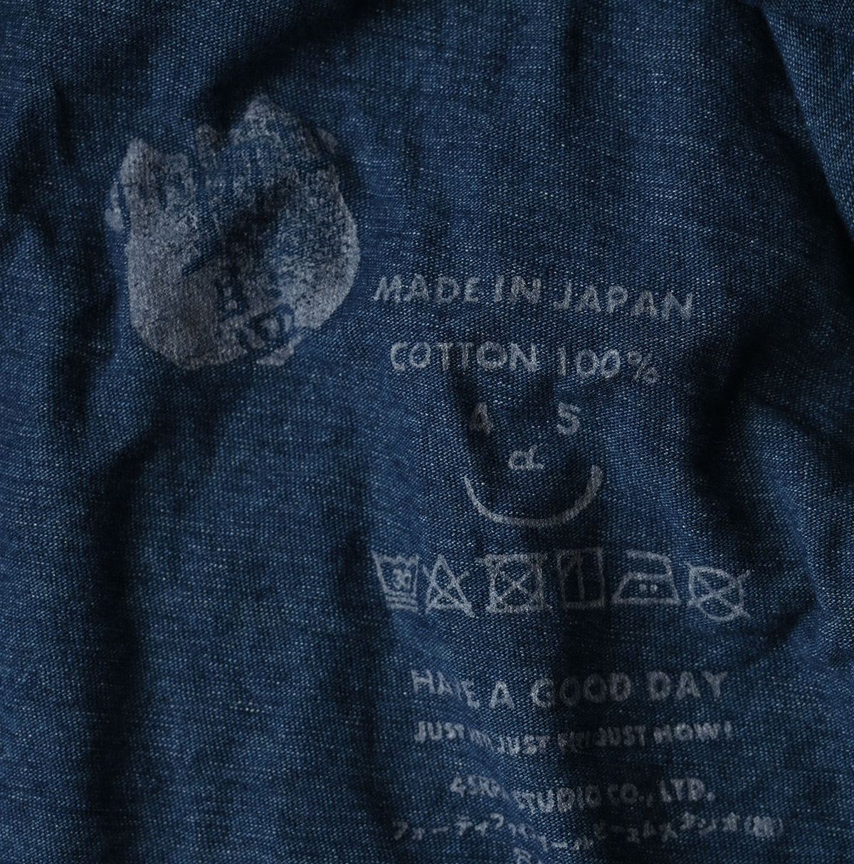 45R Indigo Ocean 908 Long Sleeve T-shirt Distressed