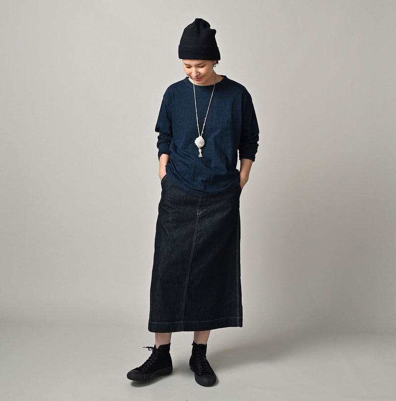 45R Indigo Ocean 908 Long Sleeve T-shirt Distressed