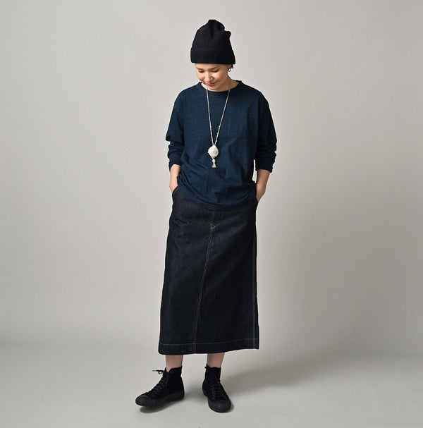 45R Indigo Ocean 908 Long Sleeve T-shirt Distressed