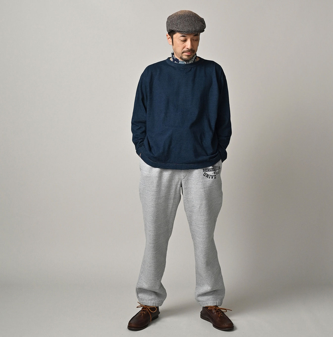 45R Indigo Ocean 908 Long Sleeve T-shirt Distressed