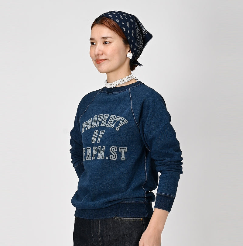 45R Indigo Cotton Fleece 908 Sweat Top - Image 5