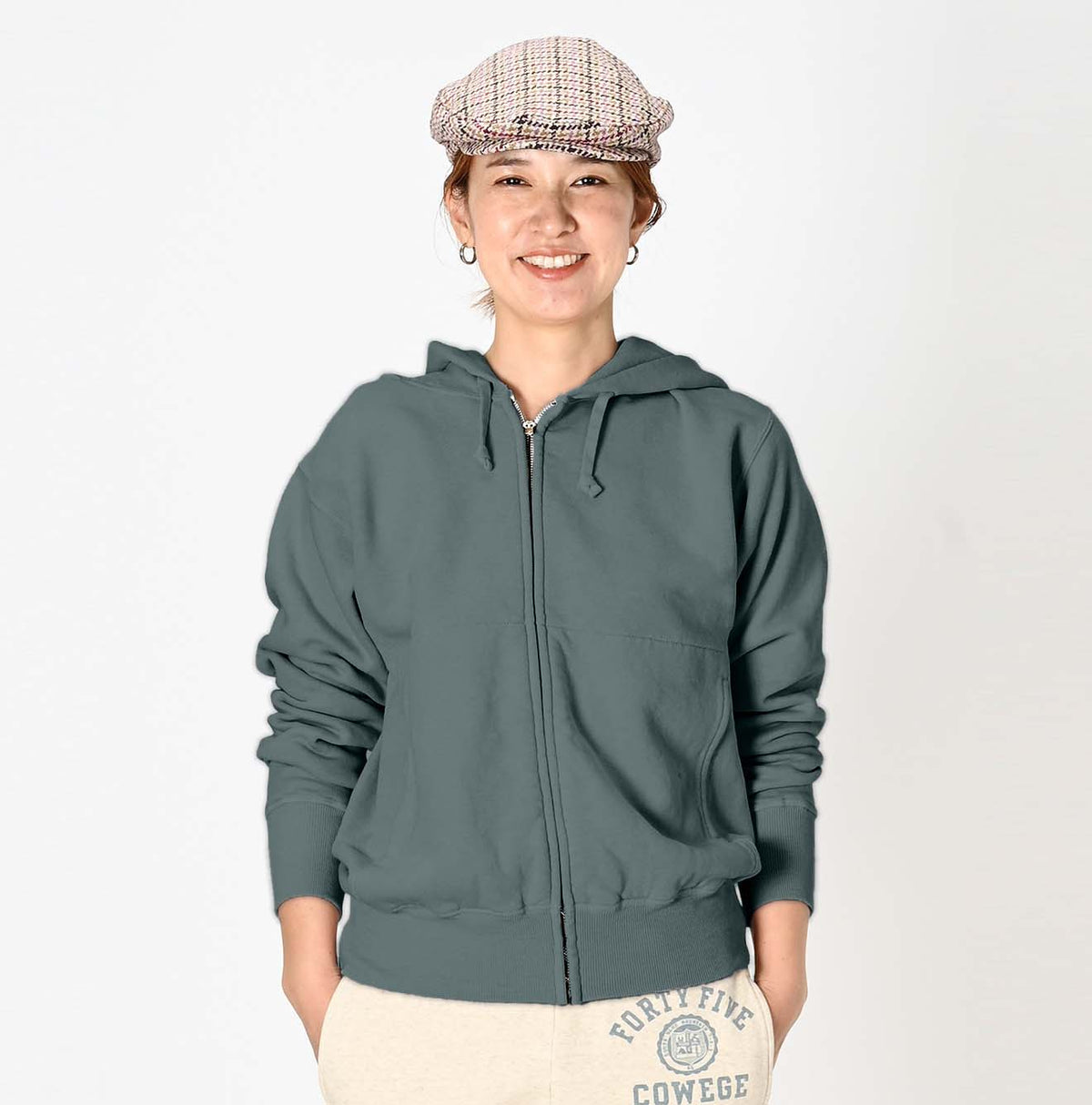 Cotton Fleece Zip Hoodie