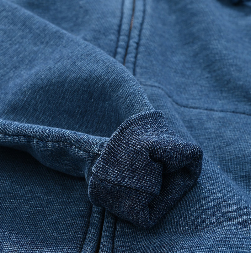 45R Indigo Cotton Fleece 908 Zip Hoodie (Size 1)