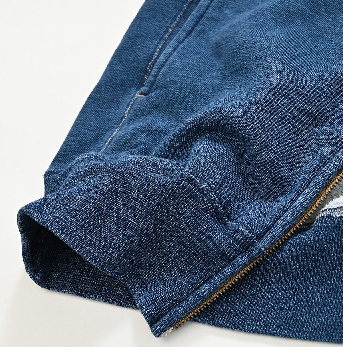 45R Indigo Cotton Fleece 908 Zip Hoodie (Size 1)