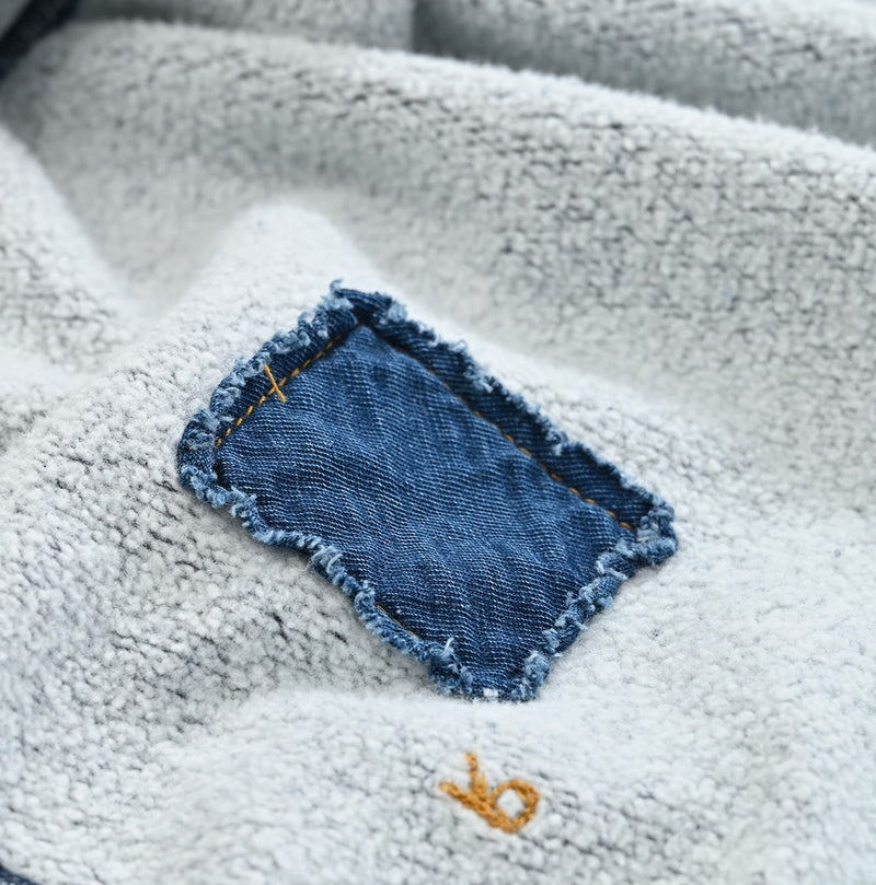 45R Indigo Cotton Fleece 908 Zip Hoodie (Size 1)