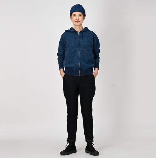 45R Indigo Cotton Fleece 908 Zip Hoodie (Size 1)