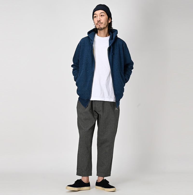 45R Indigo Cotton Fleece 908 Zip Hoodie (Size 1)
