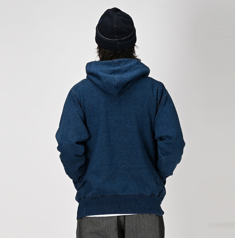 45R Indigo Cotton Fleece 908 Zip Hoodie (Size 1)