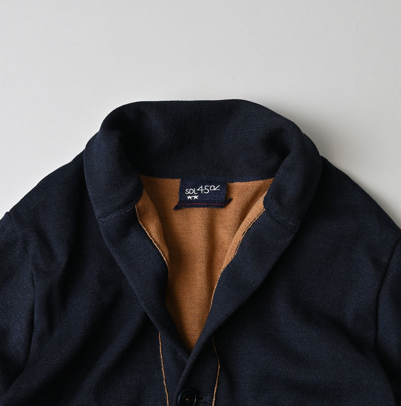 45R Indigo Supima Smooth 908 Shawl Cardigan