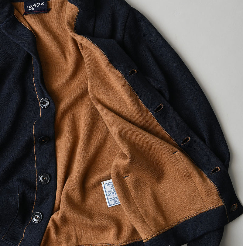 45R Indigo Supima Smooth 908 Shawl Cardigan