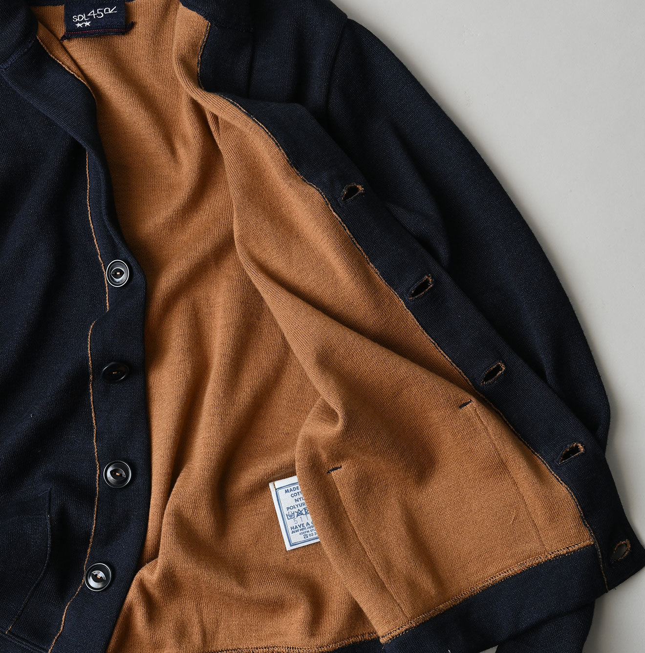 45R Indigo Supima Smooth 908 Shawl Cardigan