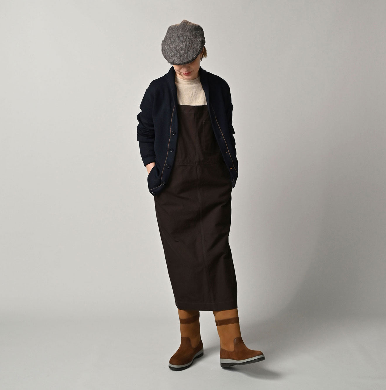 45R Indigo Supima Smooth 908 Shawl Cardigan