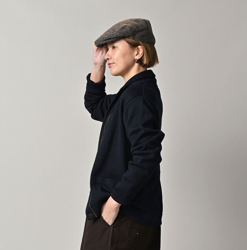 45R Indigo Supima Smooth 908 Shawl Cardigan