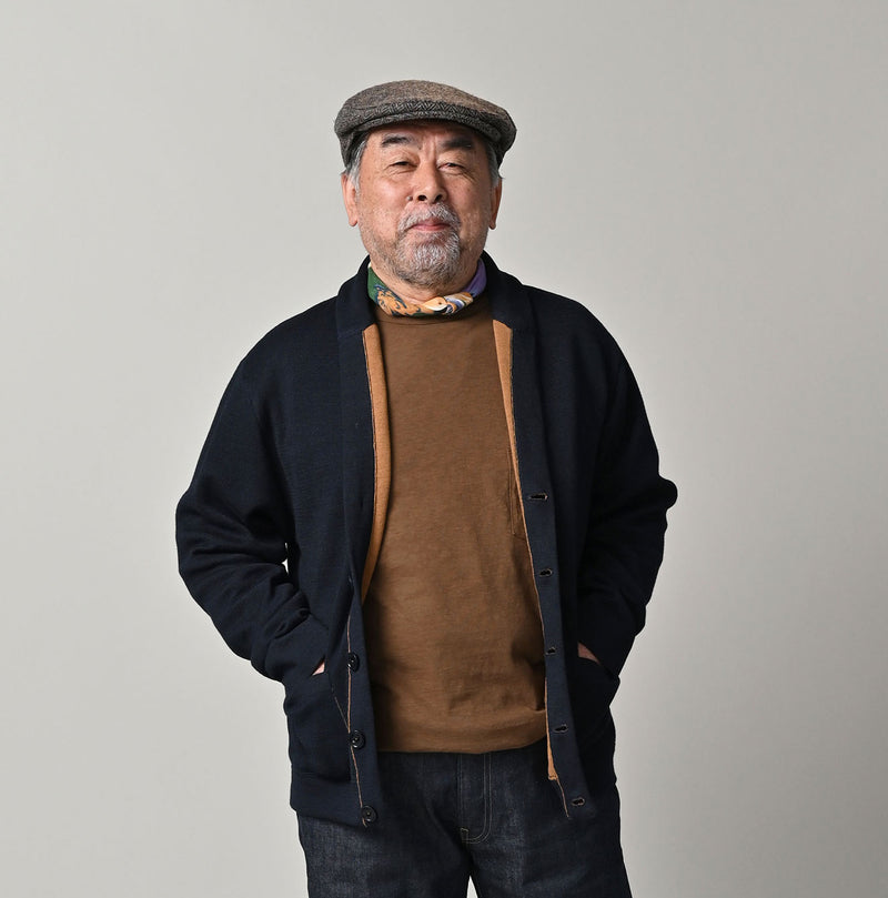 45R Indigo Supima Smooth 908 Shawl Cardigan