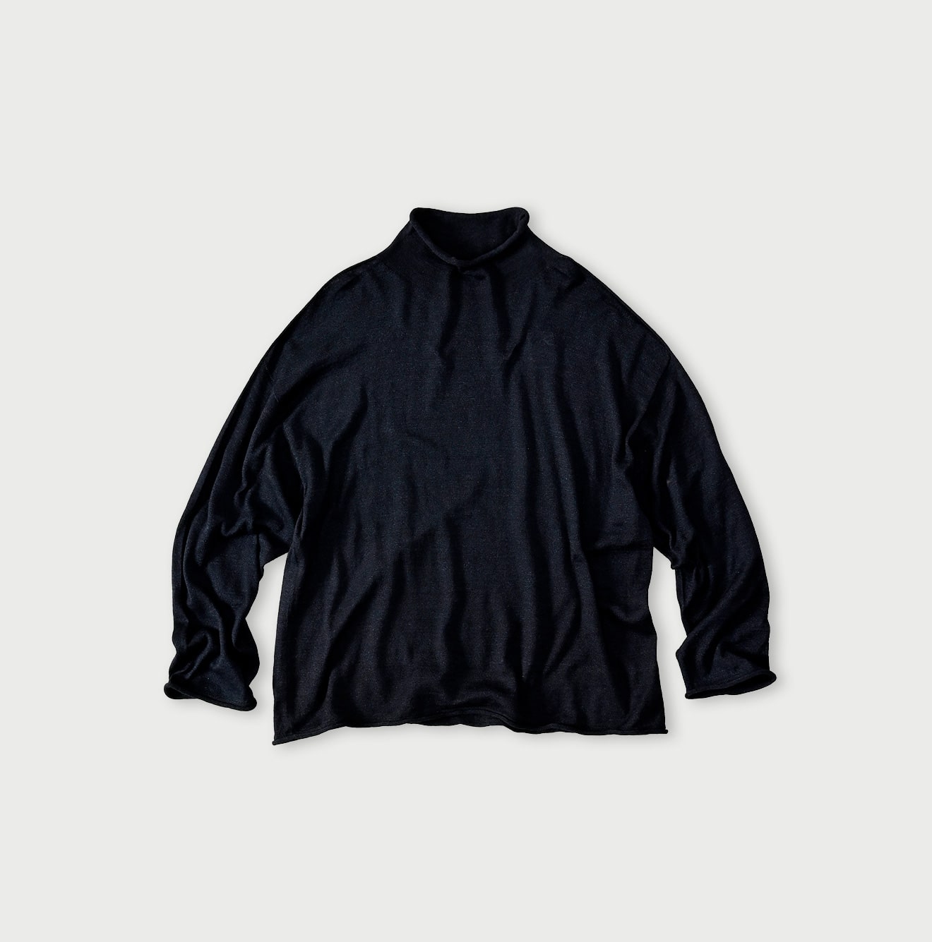 45R Indigo Super Gauze M-turtleneck