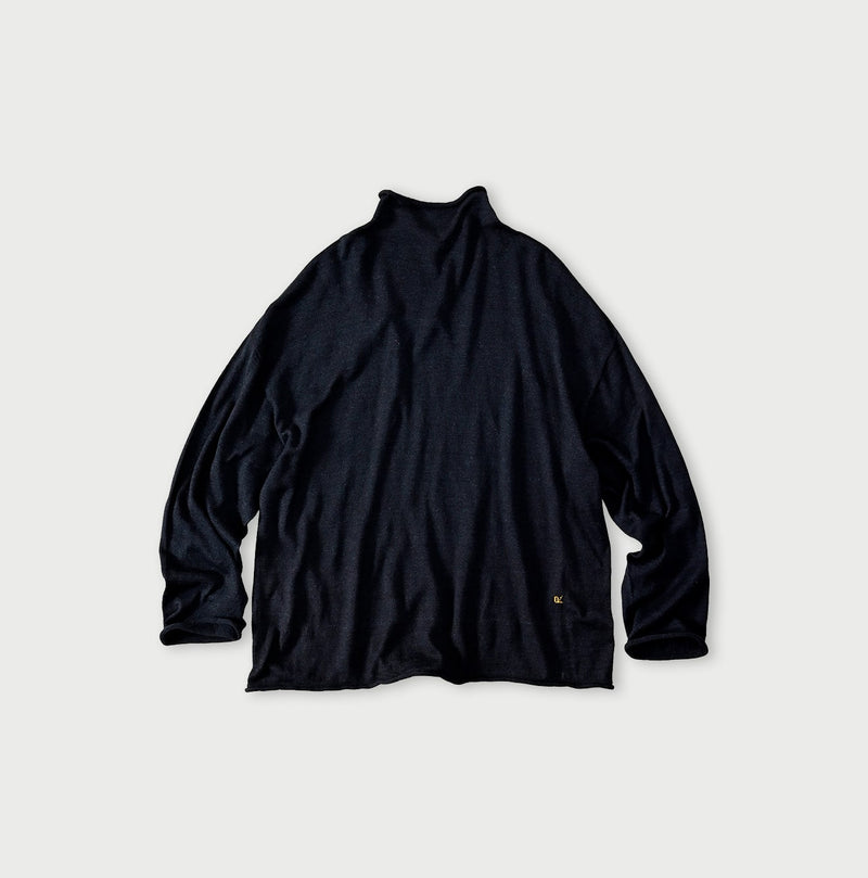 45R Indigo Super Gauze M-turtleneck