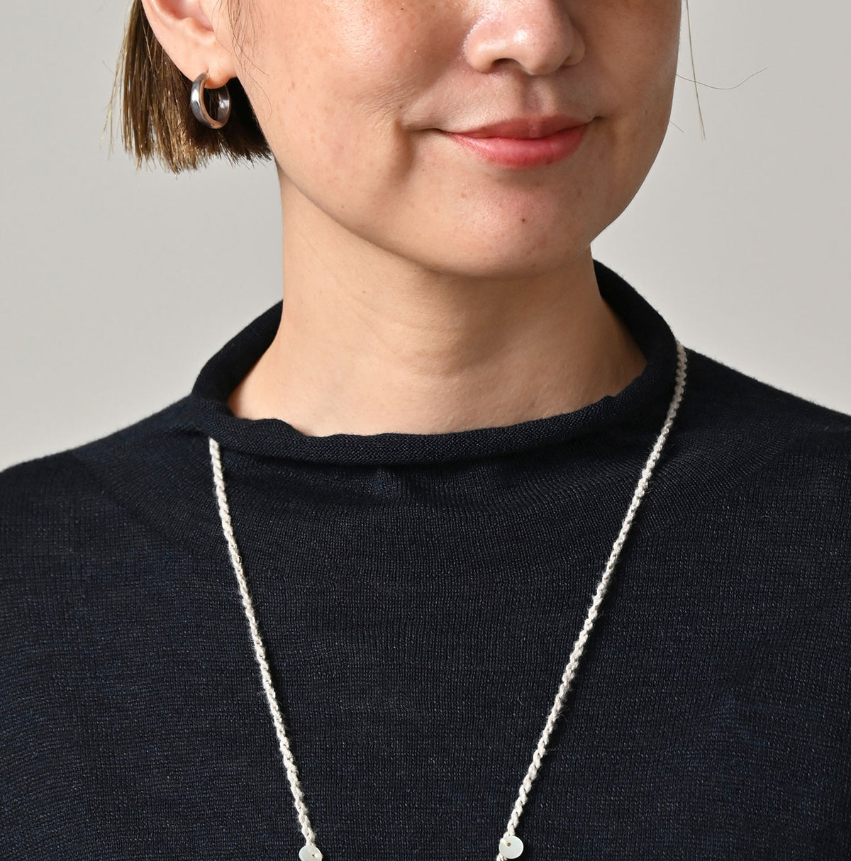 45R Indigo Super Gauze M-turtleneck