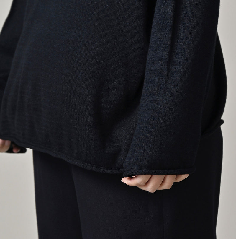 45R Indigo Super Gauze M-turtleneck