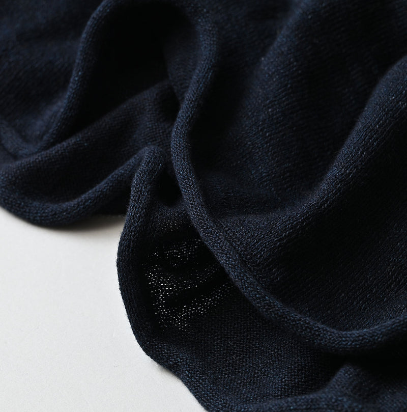 45R Indigo Super Gauze M-turtleneck
