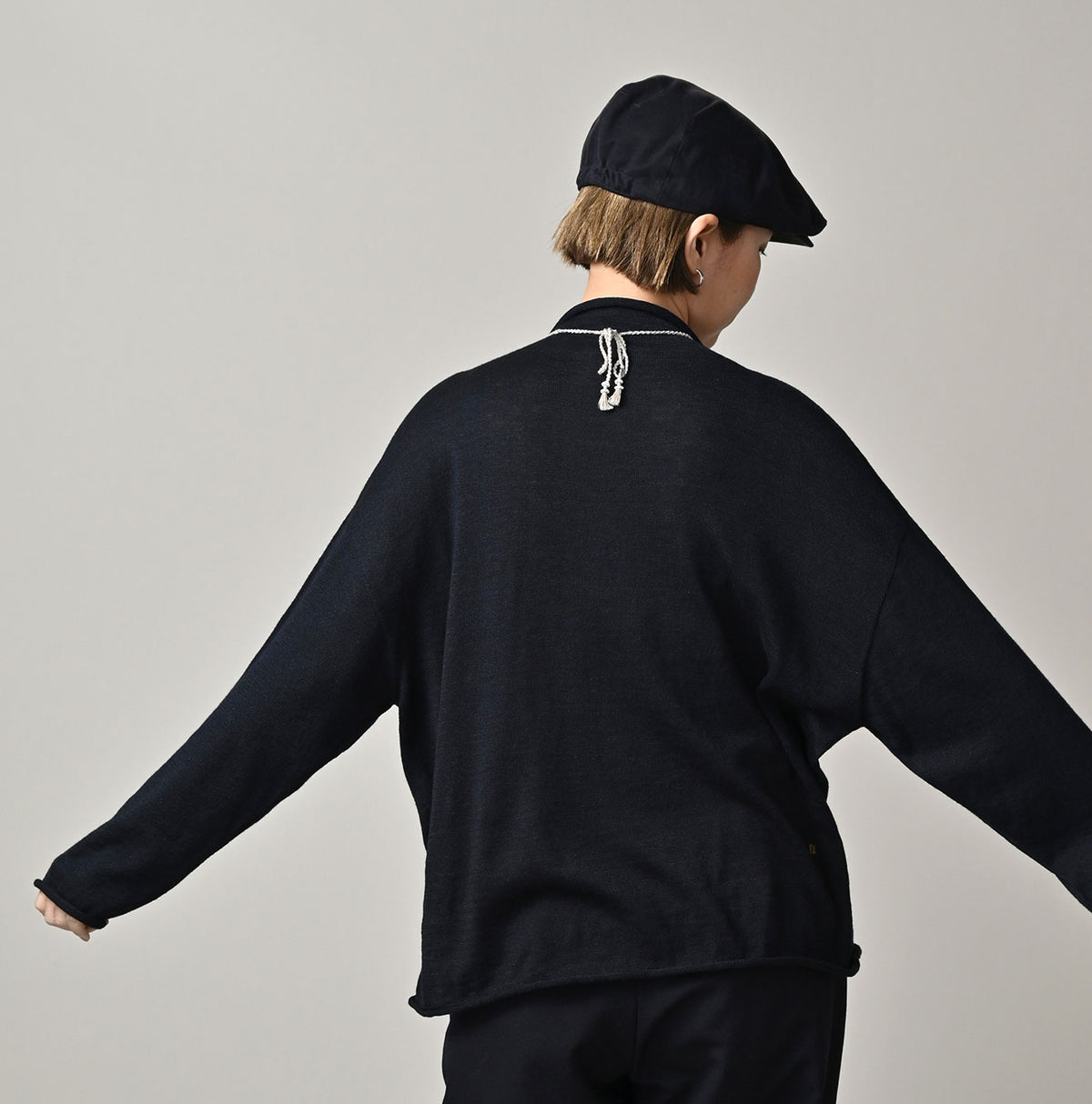 45R Indigo Super Gauze M-turtleneck