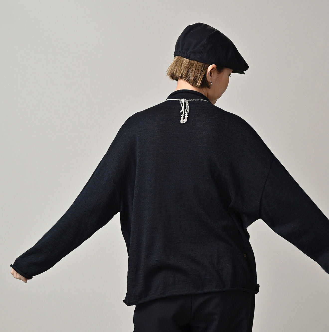 45R Indigo Super Gauze M-turtleneck