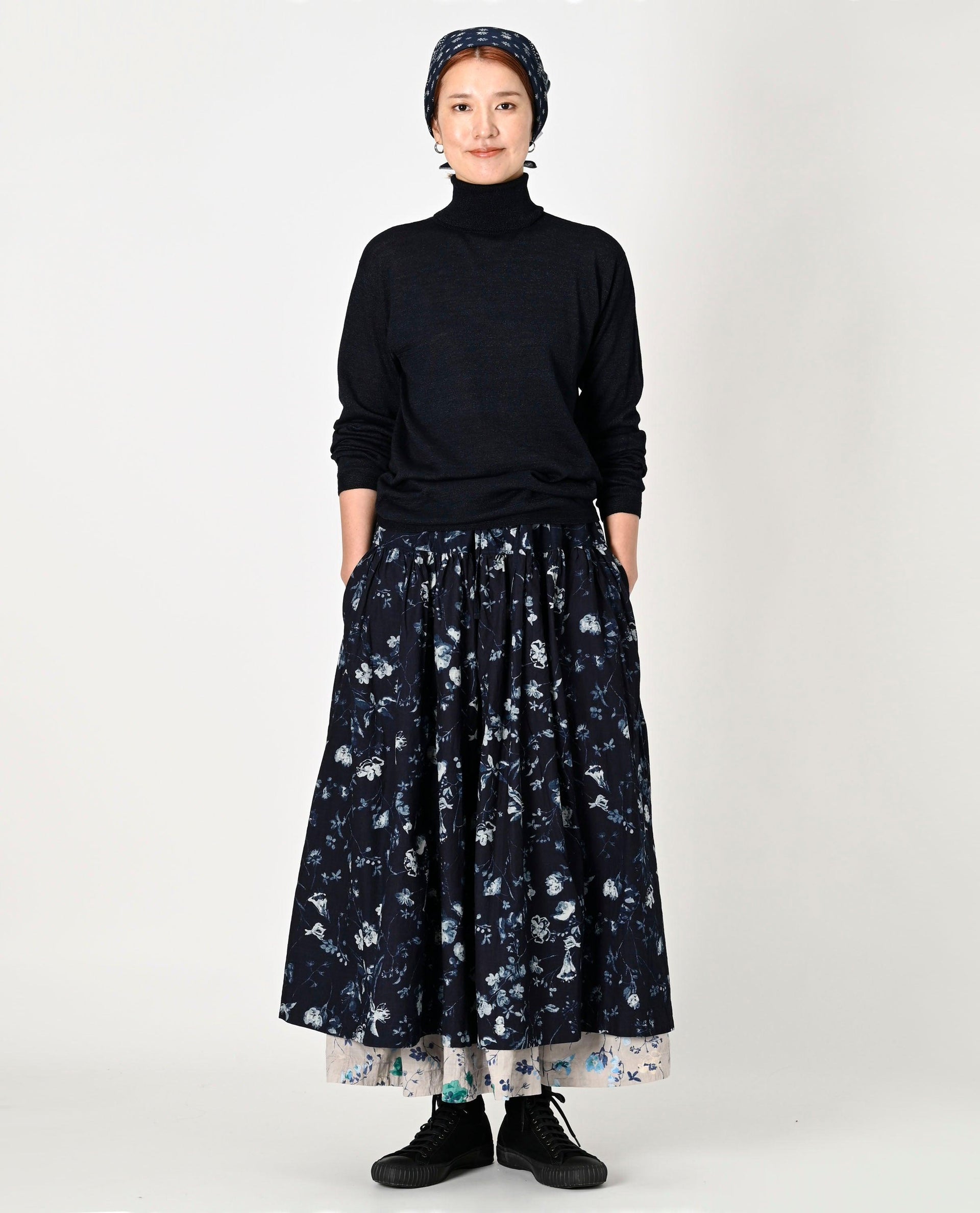 Indigo Super Gauze Wholegarment 908 Turtleneck (Size 0) - 45R by 45rpm studio