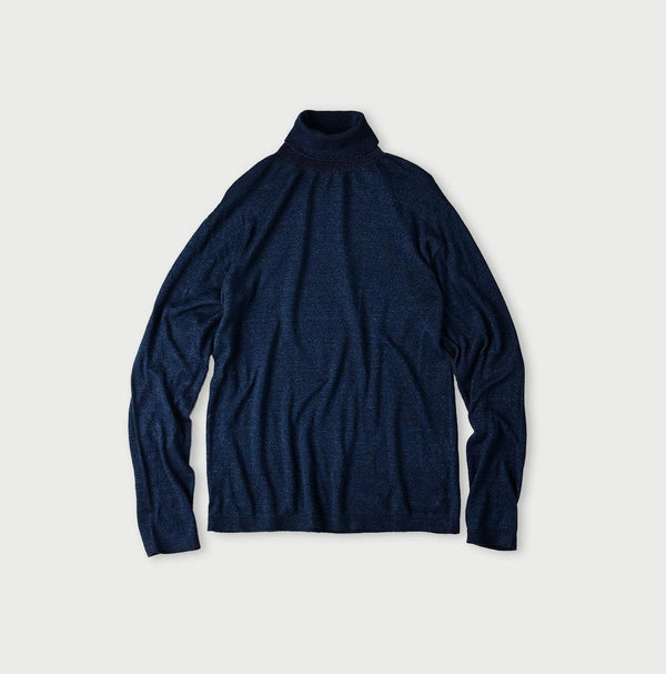 Indigo Super Gauze Wholegarment 908 Turtleneck - 45R by 45rpm studio