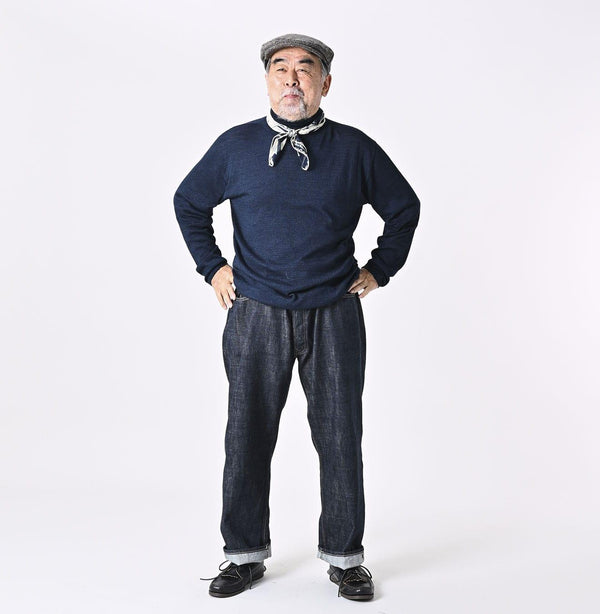 Indigo Super Gauze Wholegarment 908 Turtleneck - 45R by 45rpm studio