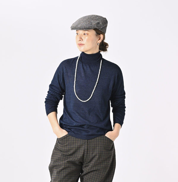 Indigo Super Gauze Wholegarment 908 Turtleneck - 45R by 45rpm studio