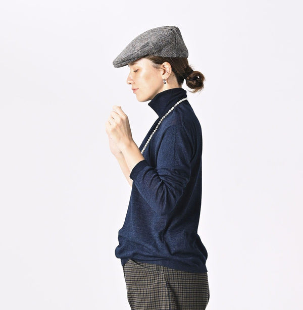Indigo Super Gauze Wholegarment 908 Turtleneck - 45R by 45rpm studio