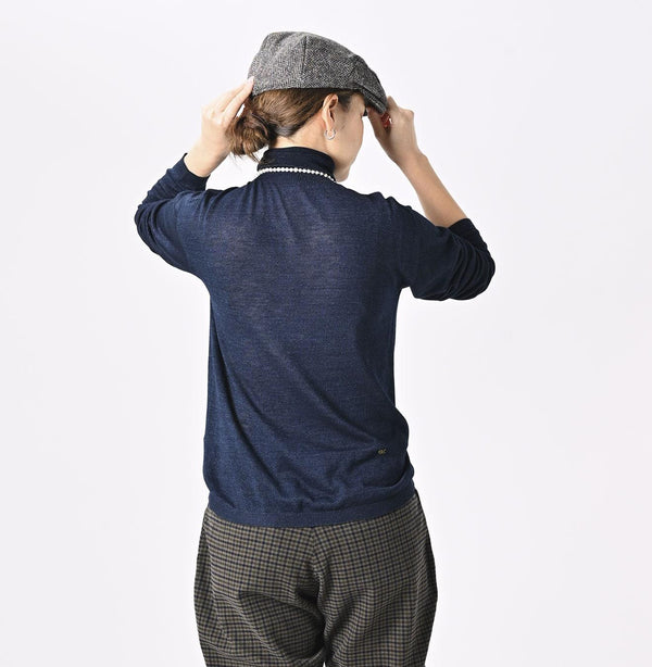 Indigo Super Gauze Wholegarment 908 Turtleneck - 45R by 45rpm studio