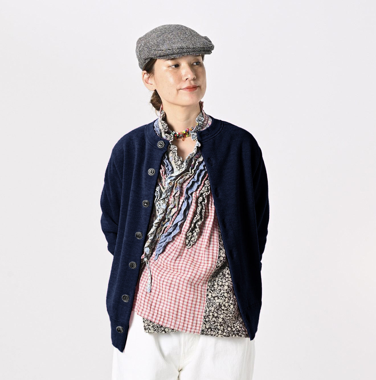 Wool French Terry 908 Cardigan – 45R GLOBAL