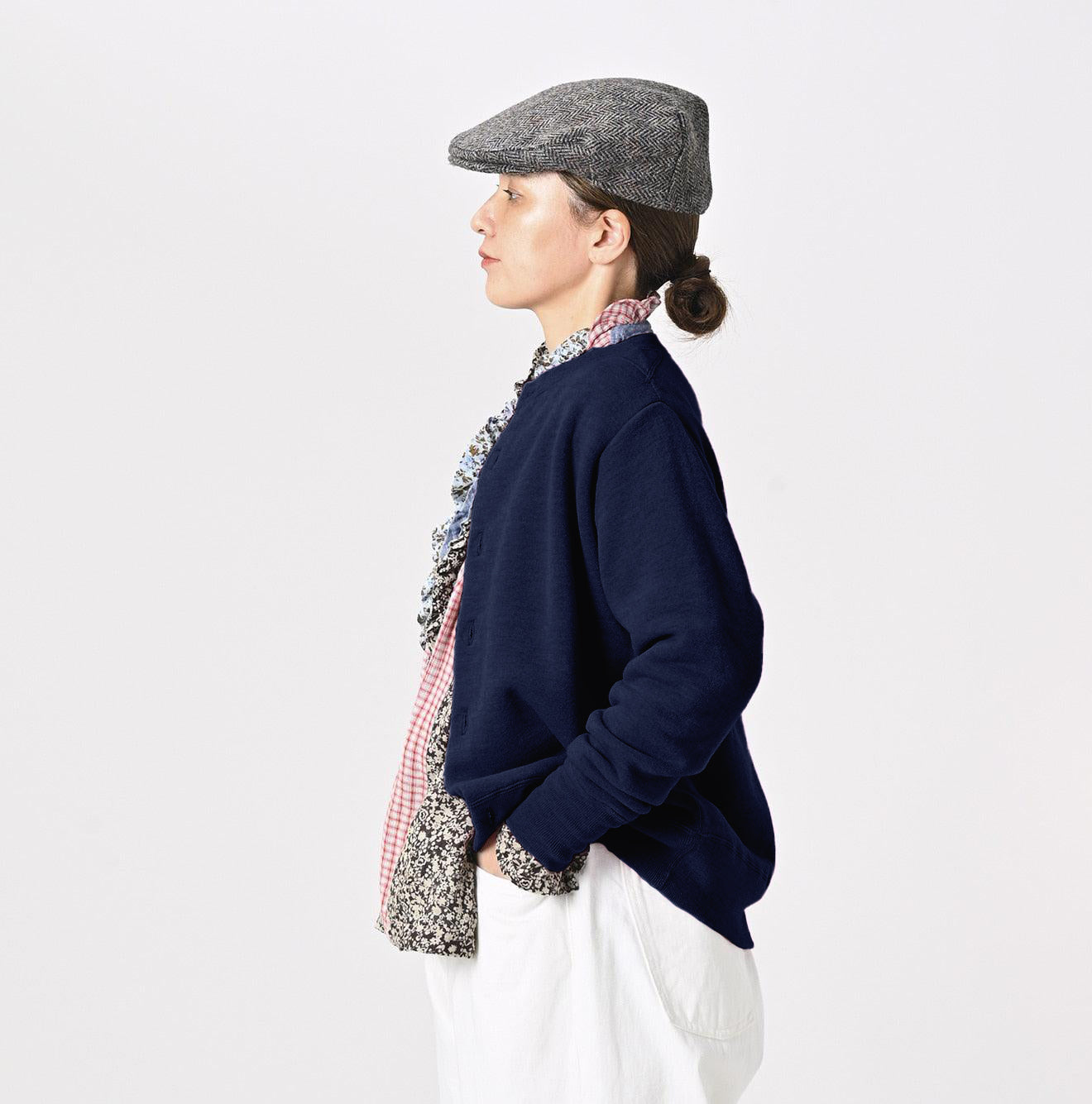 Wool French Terry 908 Cardigan – 45R GLOBAL