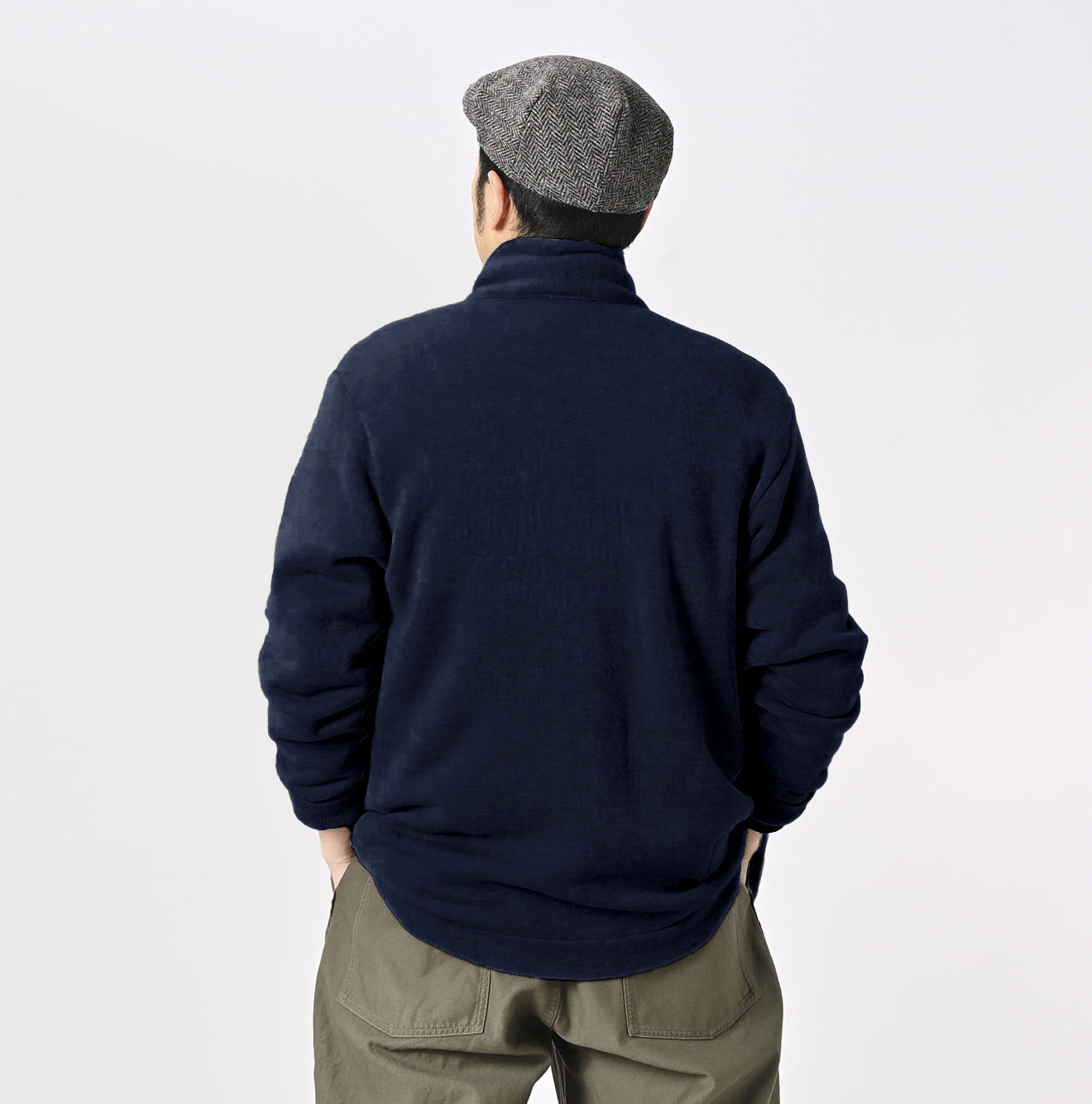 【45R】45rpm ウール100% フロート縮絨ニットジャケット2 アイボリー Wool French Terry Cardigan Jacket – 45R GLOBAL