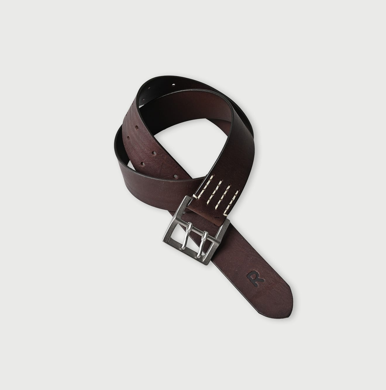 45R Vintage Leather Belt Wide - Image 2