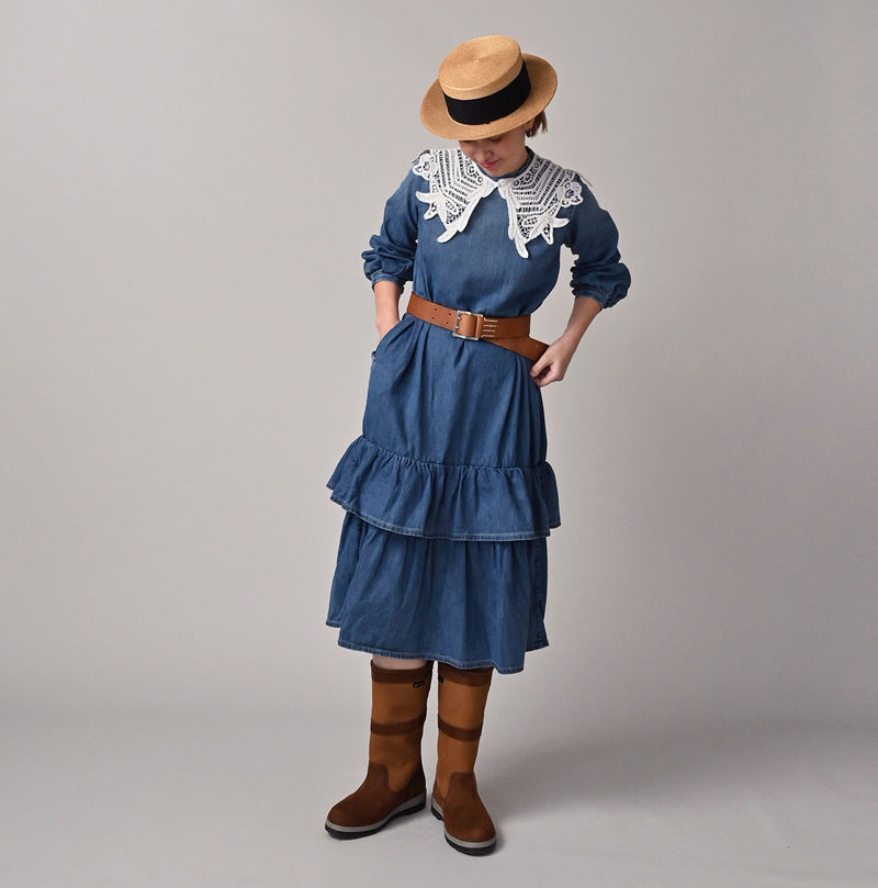 45R Vintage Leather Belt Wide