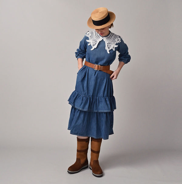 45R Vintage Leather Belt Wide