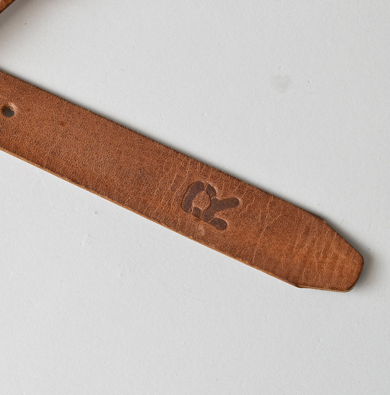 45R Vintage Leather Belt Slim