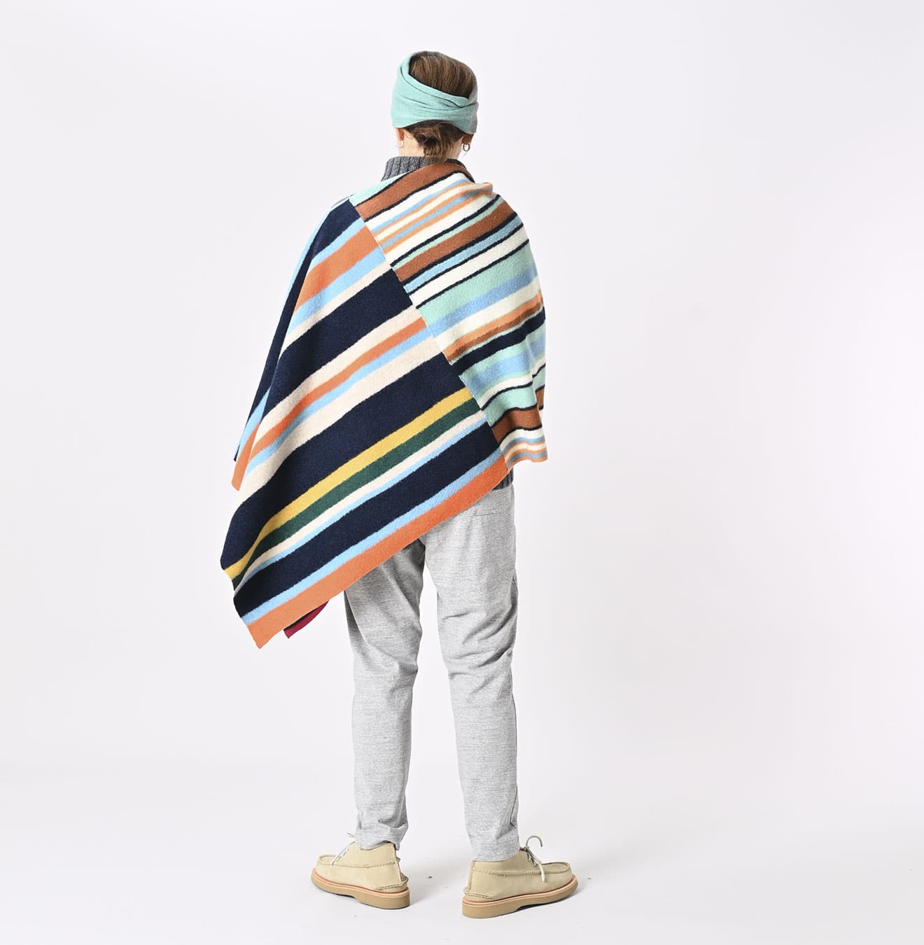 45R Rug Stripe Poncho