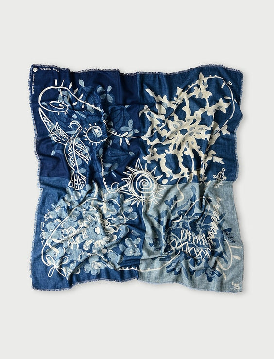 Indigo Twill Winter Crystal FUROSHIKii