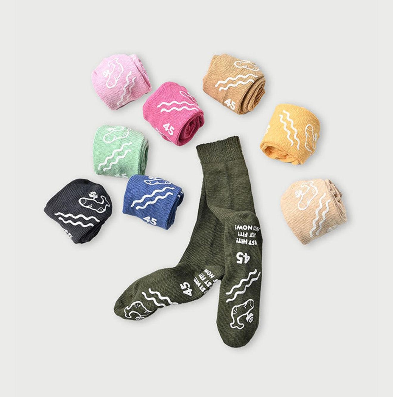 Botanical Dyed Tenjiku Socks (Size S) - 45R by 45rpm studio - Image 2