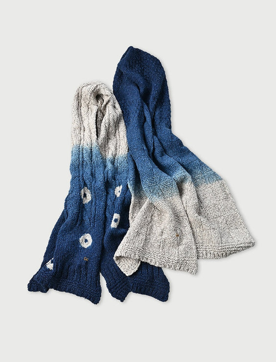 Ai Indigo Mix Knit Stole