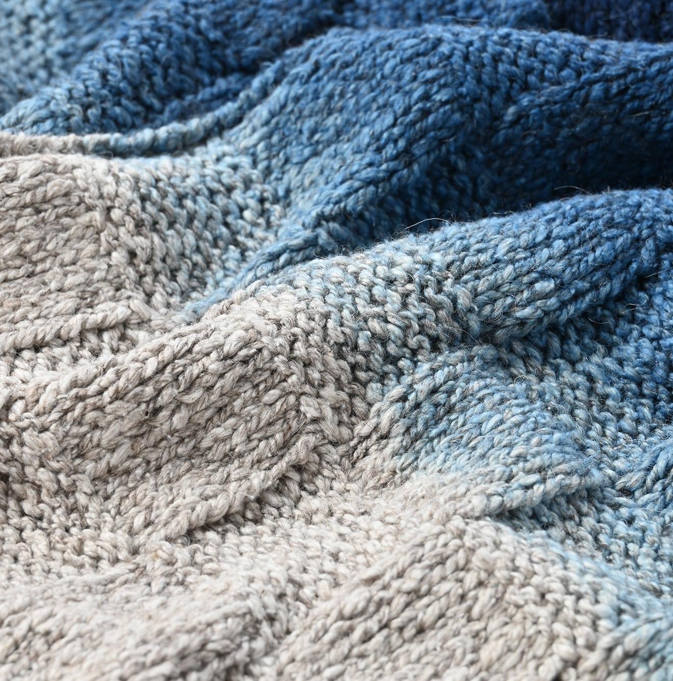 Ai Indigo Mix Knit Stole - 45R by 45rpm studio - Image 6