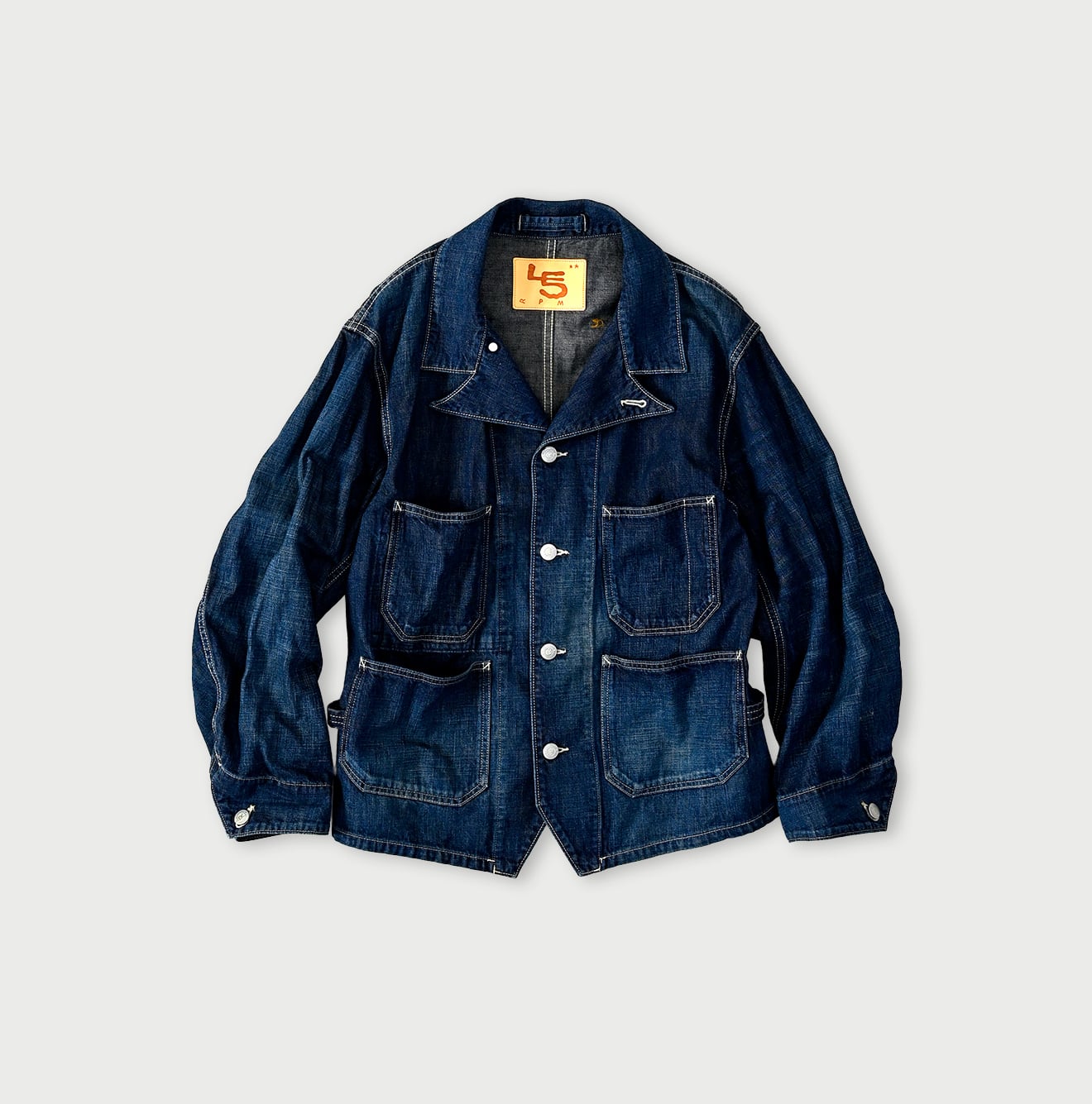 現行モデル　45R ベロア生地　908オール カバーオールジャケットGジャン　黒 Indigo 908 Work Coverall Distressed | 45R Official Online Store