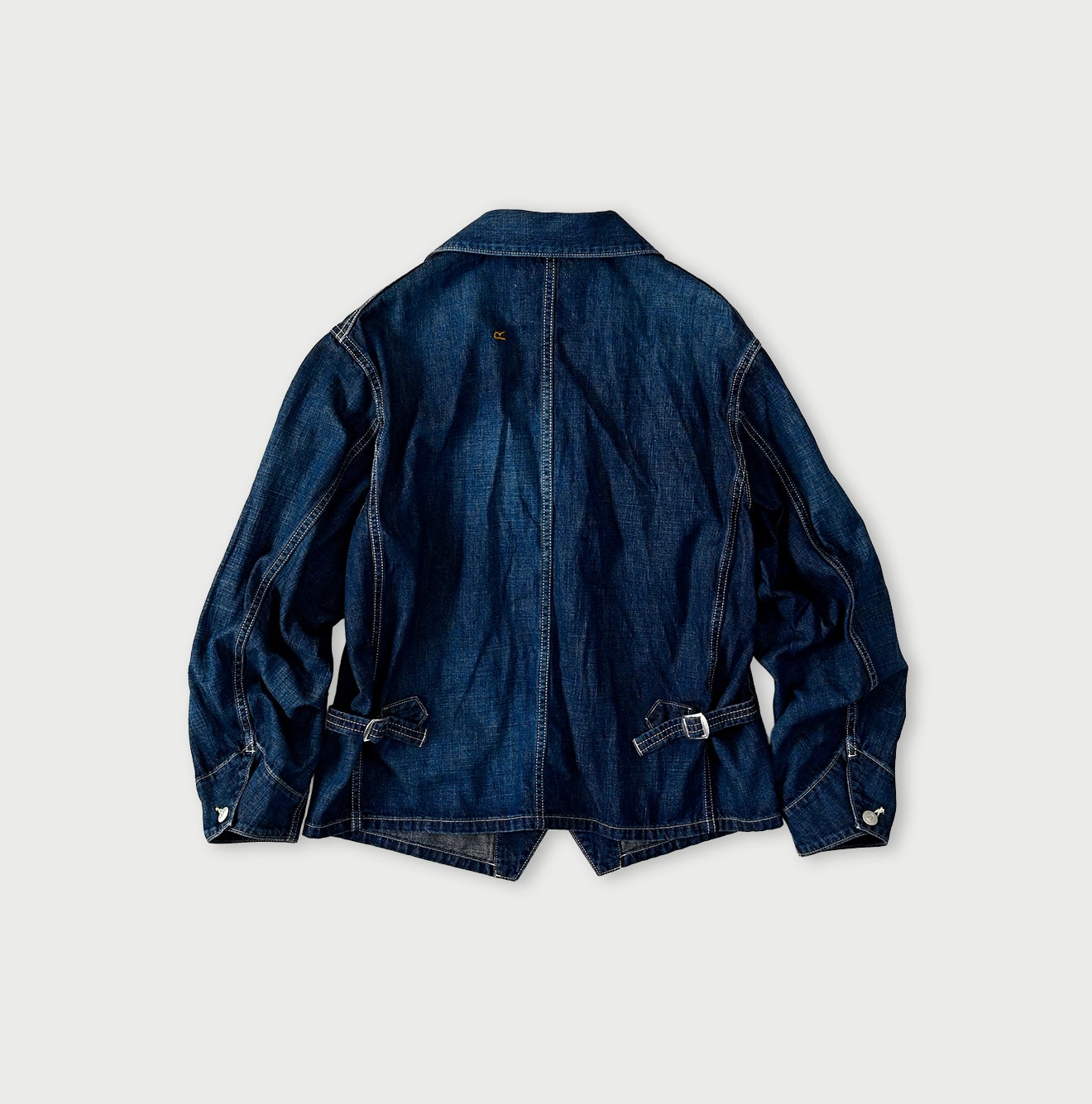 45R Indigo 908 Work Coverall Distressed